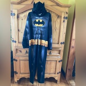 Men Batman black hooded one piece pajamas size L